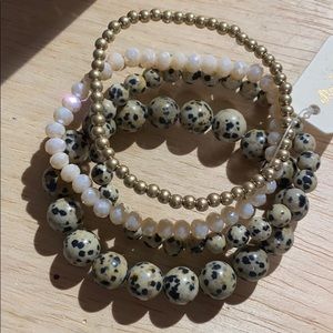 Altar’d state salt & pepper stack beaded bracelets